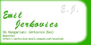 emil jerkovics business card